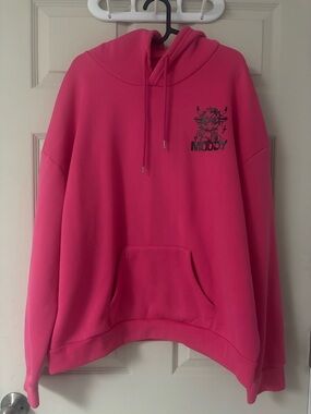 Pink 'Moody' Graphic Hoodie